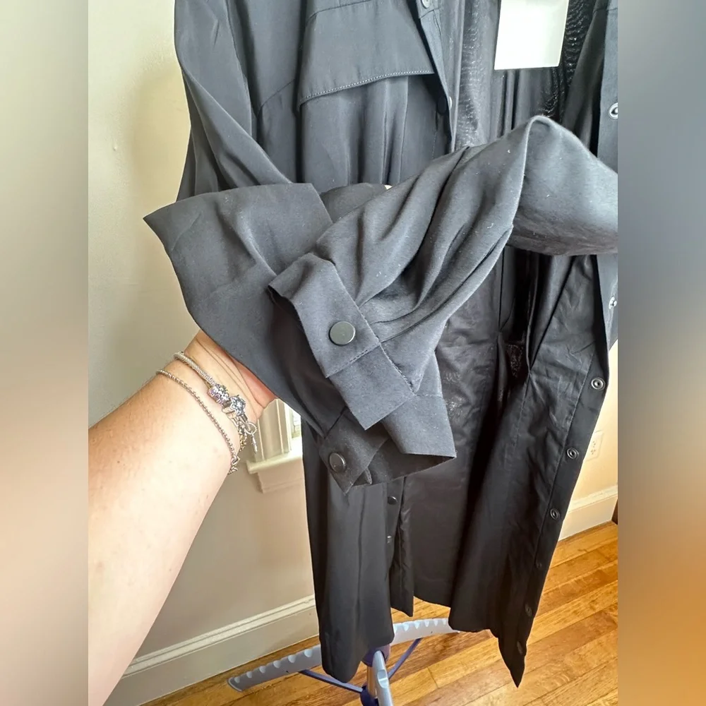 NWT BA&SH ROBE CREW BUTTON CLOSURE DRESS - Picture 11 of 13